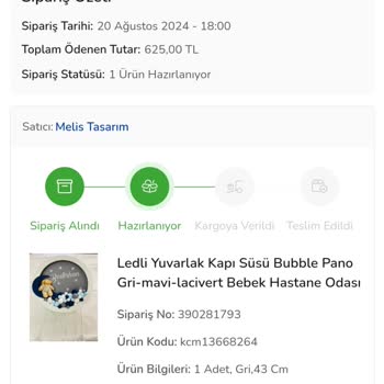 Melis Tasarım Siparişim Neden Hazırlanmıyor Acil