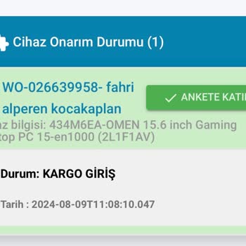 HP Onarım Merkezi Cihazımı Kaybetti!