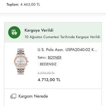 Boyner Teslim Edilmeyen Ürünün Parasının İadesinin Yapılmaması