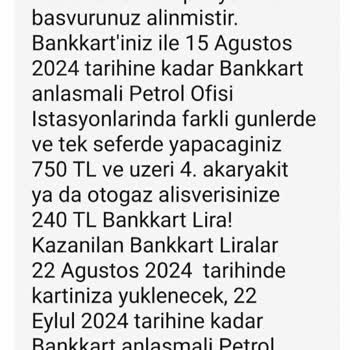 Ziraat Bankası SMS'e Göre Hak Ettiğim Bankkart Liramı Yüklemedi
