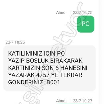 Ziraat Bankası SMS'e Göre Hak Ettiğim Bankkart Liramı Yüklemedi