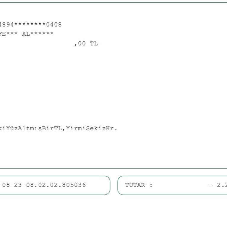 Tüvtürk Kart İle Ödemede Ekstra Alınan Ücret