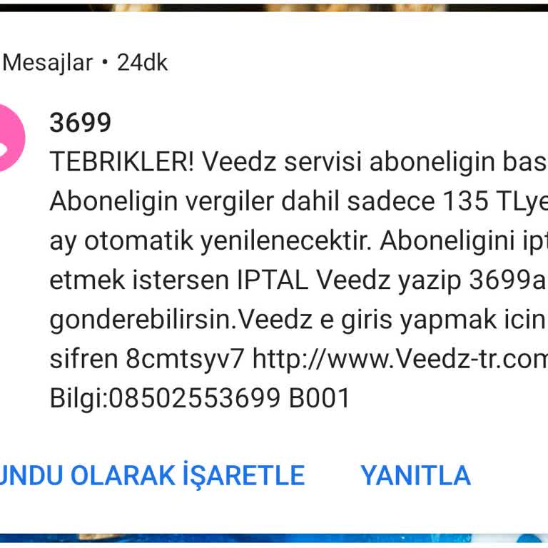 Veedz-tr.com Veedz Aboneliği İstemiyorum.