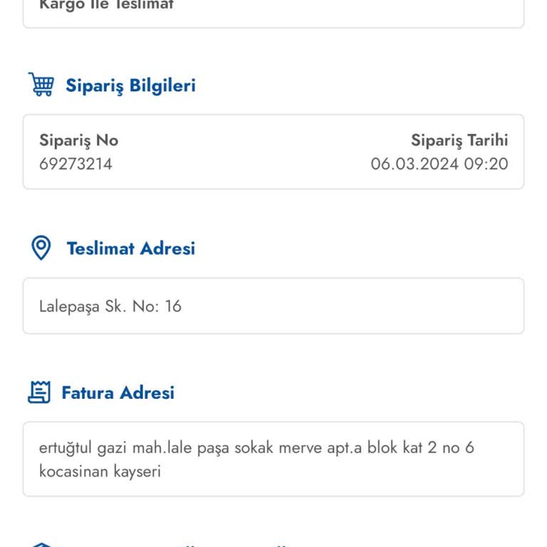 Şok Net Teslim Edilmeyen Sipariş