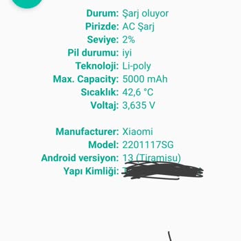Xiaomi Redmi Note 11S Yavaş Şarj Alıyor