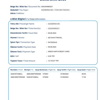 Ajet Eksik İade Tutarı