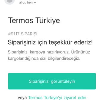 Termos Türkiye Sipariş İptali Ve Kargo Sorunu Yaşadım