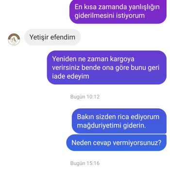 Atalay Gold İmitasyon Yanlış Ürün Ve İlgisiz Müşteri Hizmetleri