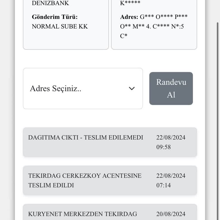 Kuryenet Çerkezköy Gecikme Sorunu