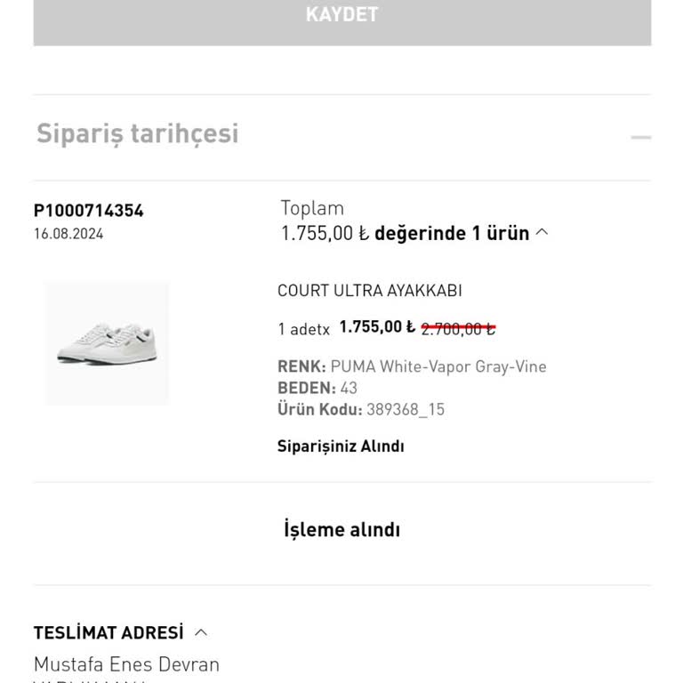 Puma Türkiye Olmayan Ürünü Satmış