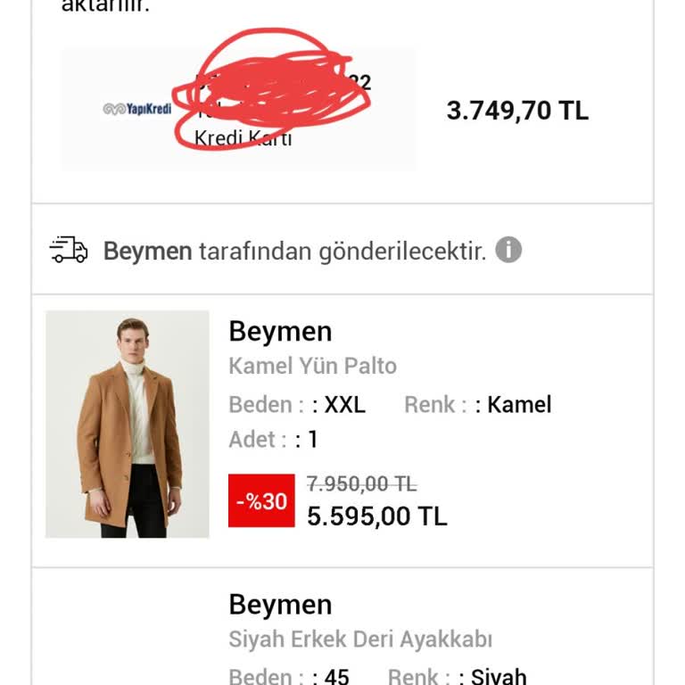 Beymen'in Göndermediği Ürünler