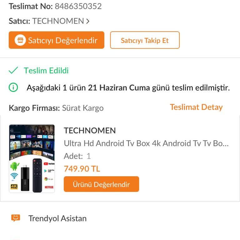 Technomen Trendyol'dan Aldığım Android TV Stick Çalışmıyor