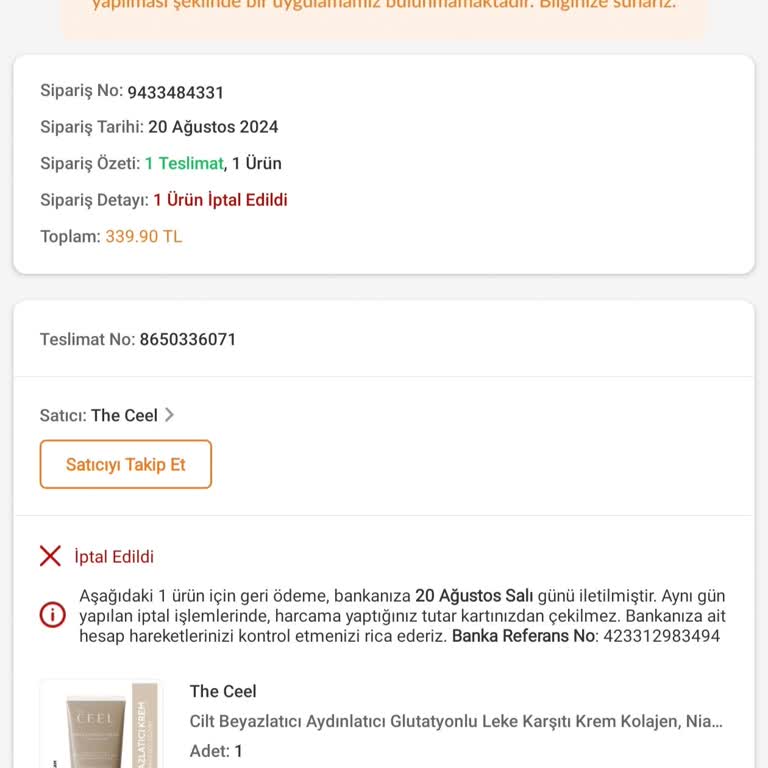 Trendyol İade Ücretini Yatırmadı
