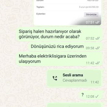 Buharsigara - elektriklisigara.com Sipariş İletişiminde Sorun Yaşadım Ve Engellendim