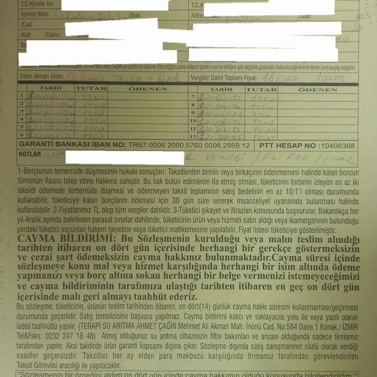 Terapi Su Arıtma Cihazı İadesi Yapılmıyor