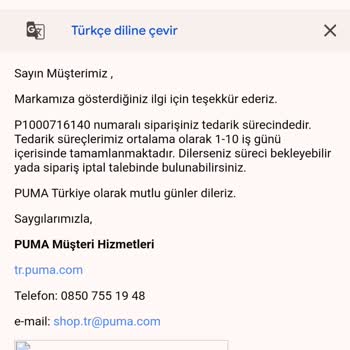 Puma Tedarik Sorunu Ve Olmayan Ürünü Satması