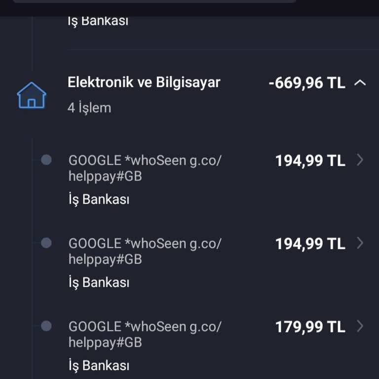 Whoseen Uygulama Üzerinden 3 Defa Para Çekildi
