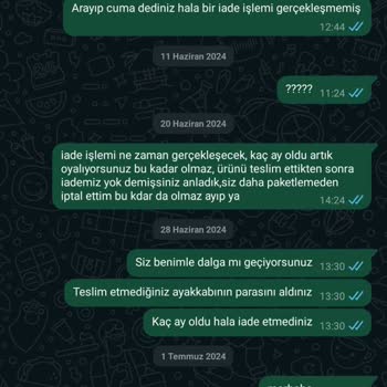 Awon Ayakkabı İade Sürecinde Yaşanan Zorluklar Ve İletişim Sorunları