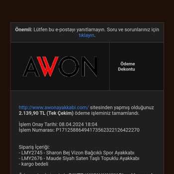 Awon Ayakkabı İade Sürecinde Yaşanan Zorluklar Ve İletişim Sorunları