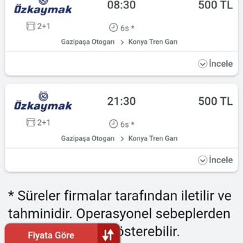 Özkaymak Turizm Engelli Bilet Fazla Para Aldılar Veya Yasayı Uygulamadılar