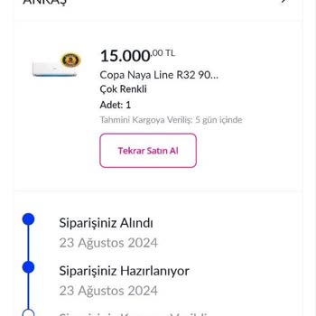 Tedarik Edilemedi Diye Keyfi İptal Edilen Sipariş - Pazarama.com