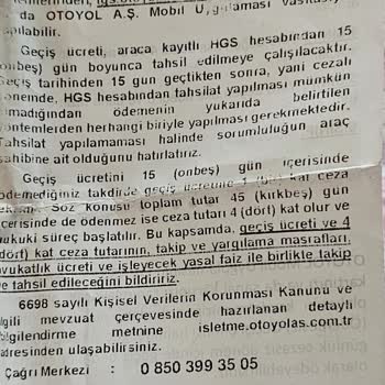 Otoyol A.Ş Otoyol A. Ş. İhlali Geçiş