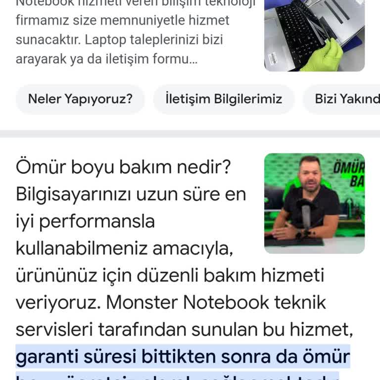 Monster Notebook Ömür Boyu Bakım Garantisi Sorunu