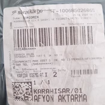 Marmara GYM Giyim Yanlış Ürün Gönderimi