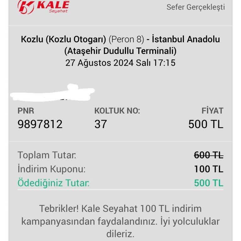 Kale Seyahat Zonguldak Kozlu Mağduriyet