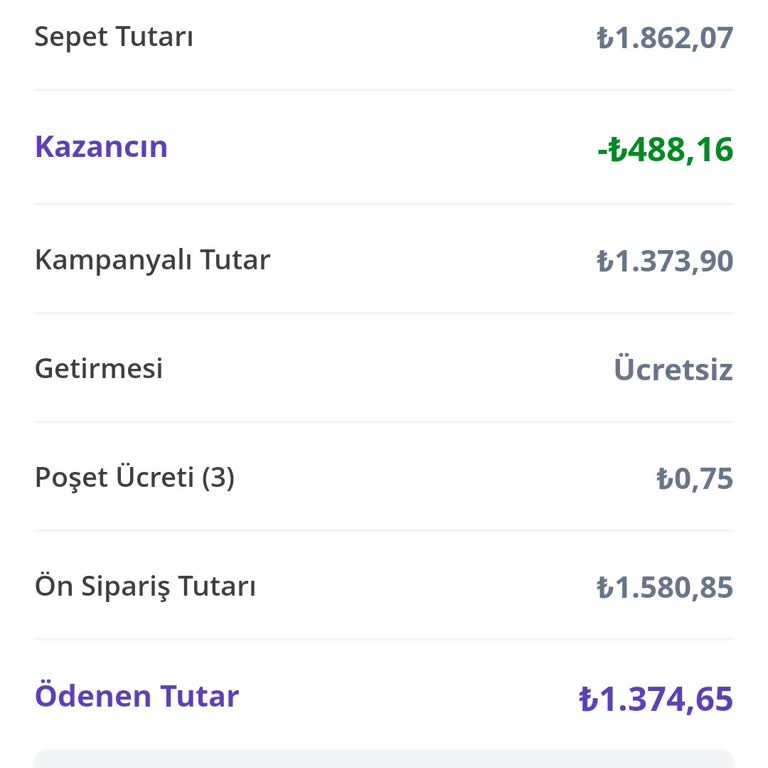 Getir Büyük Ücret İadesi Yapmaması