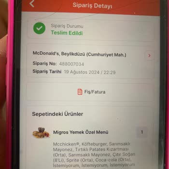 Migros Yemek Ücret İademizi Hala Yapmadı...!