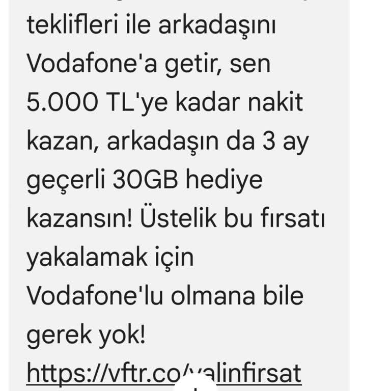 Vodafone'un Söz Verdiği 900 TL Hala Hesabımda Yok