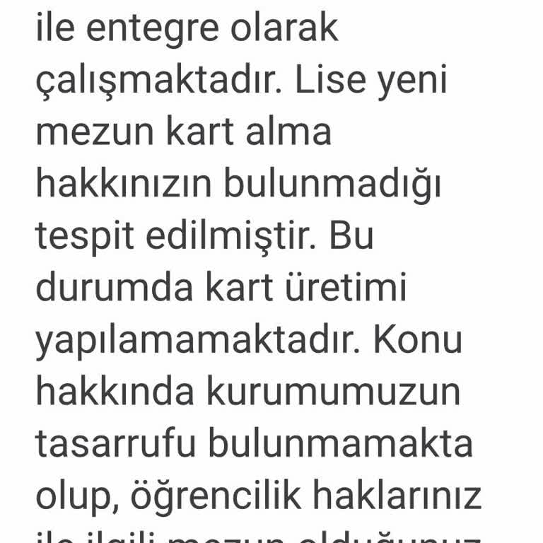 İBB Mezun Kartı Alma Sorunu (hakkımızın Verilmemesi)