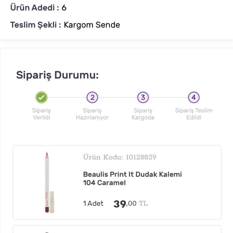 Gratis Sipariş Hazırlanması Kargoya Bile Verilmemesi