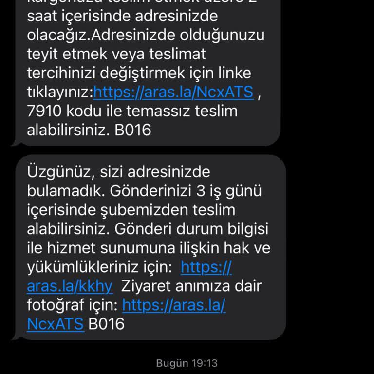 Aras Kargo Adreste Bulunamadı Diye Kargomu Teslim Etmedi