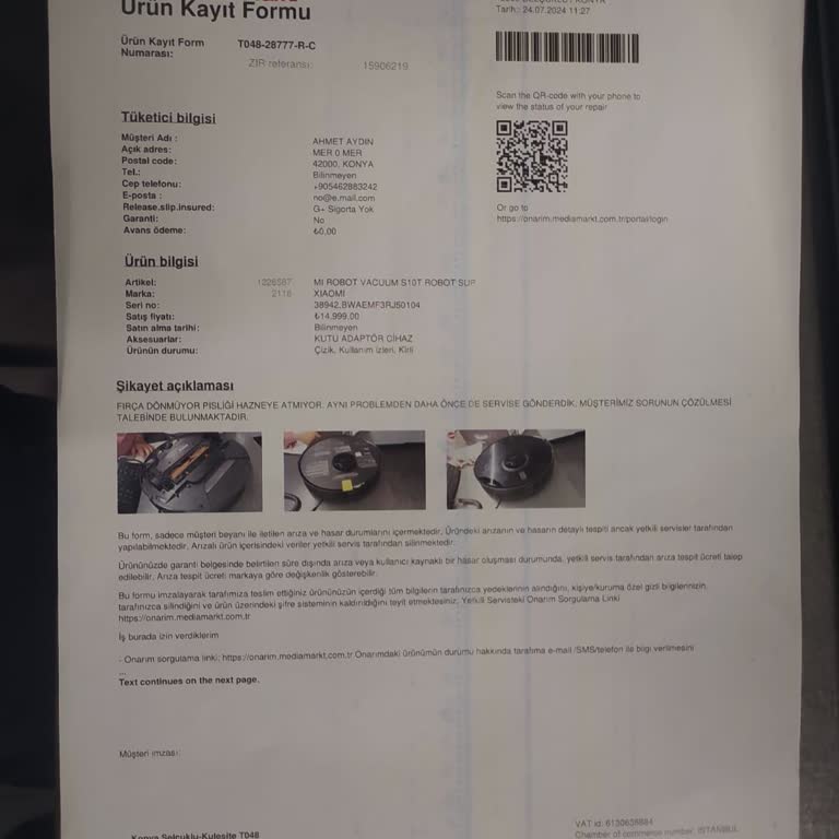 Xiaomi Yetkili Servis (Evofone) Garanti Süresi Aşımı