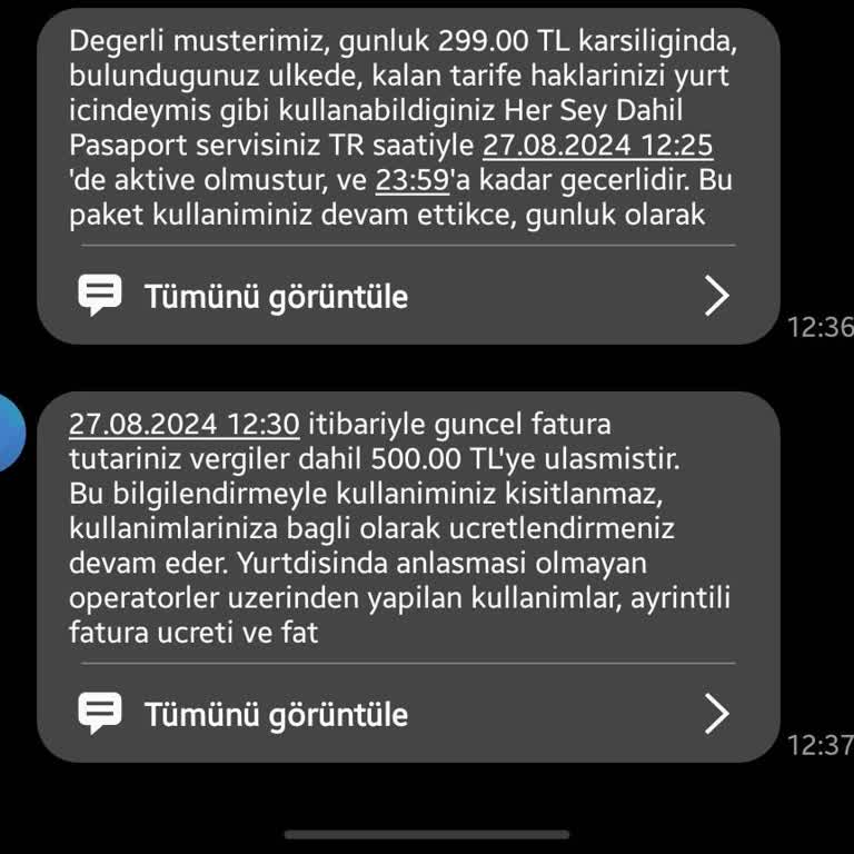 Onaysız Yurt Dışı Paketi ve Anında Fatura Yansıması