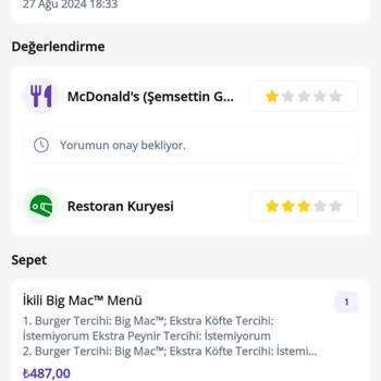 Getir Yemek Müşteri Hizmetleri 4 Kez Yüzümüze Kapattı / Eksik Ürün