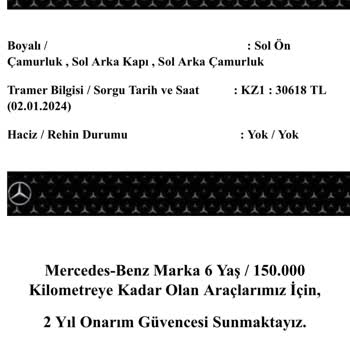 Mercedes-Benz Yetkili Bayiden Alınan Araçta Gizlenen Ağır Hasar