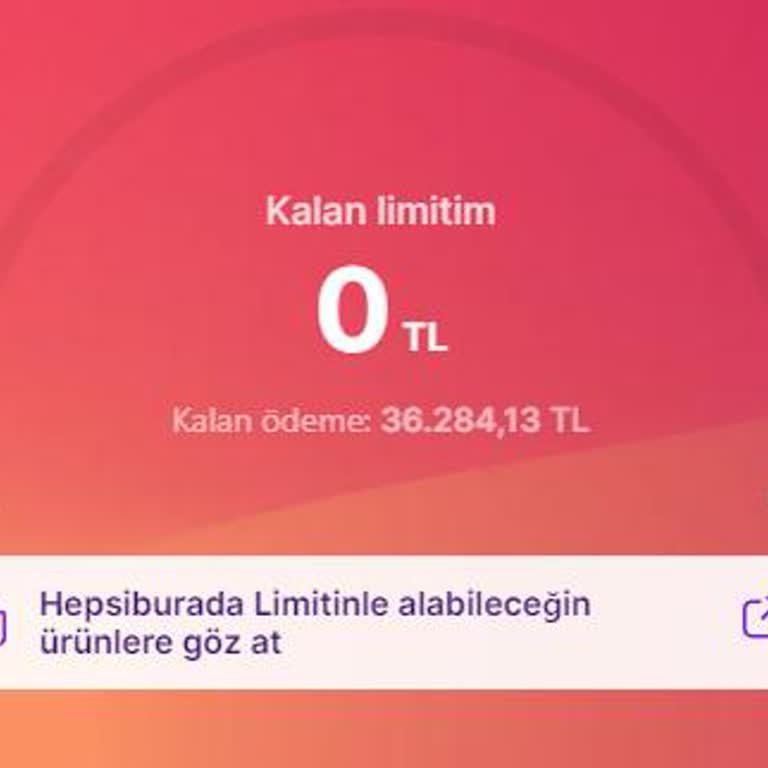 Hepsiburada Sebepsiz Yere Limit Düşürmesi
