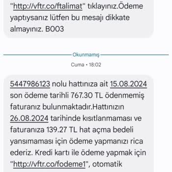 Vodafone’un Yanıltıcı Fatura ve Hizmet Sorunları
