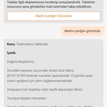 Trendyol Aldığım Ürünleri İade Edemiyorum