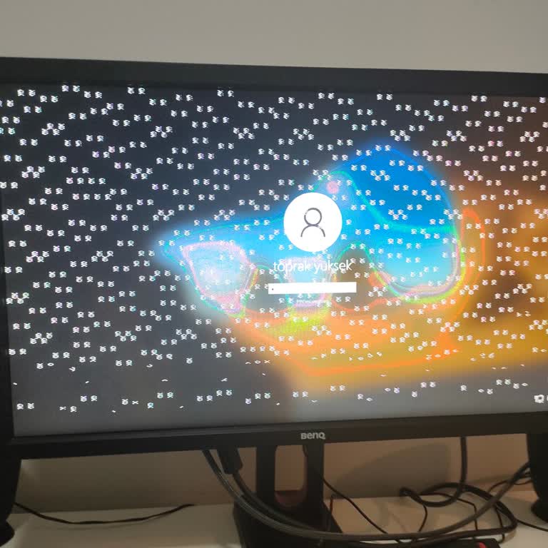 Benq Monitörde Değişik Simgeler