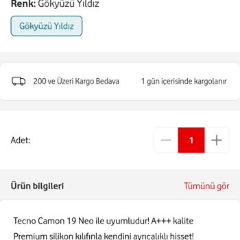 Vodafone Her Şey Yanımda Siparişimi Gönder