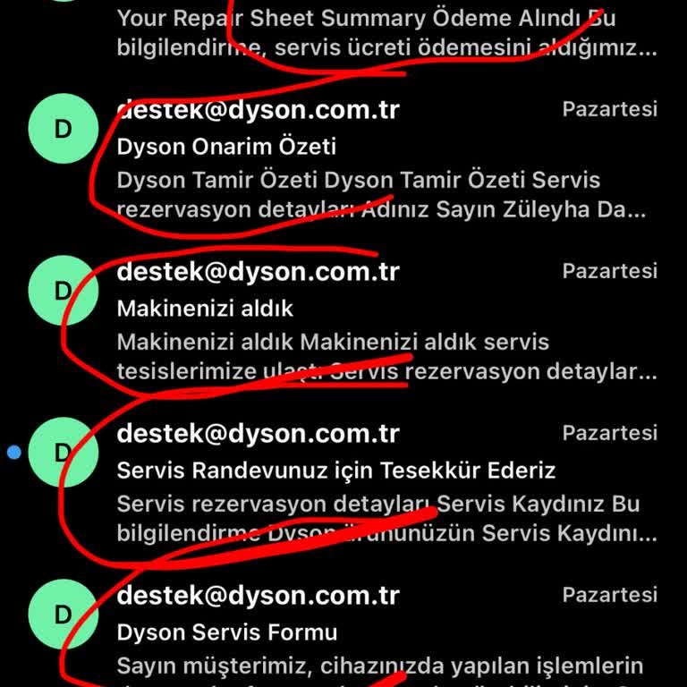 Dyson Teknik Destek Kösteği