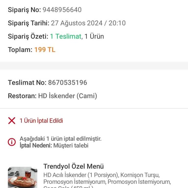 Trendyol Yemeğim Geç Geldi Ama Suçlu Benim