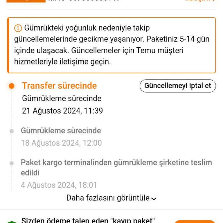 Temu Kargosu Gümrükte Kaldı