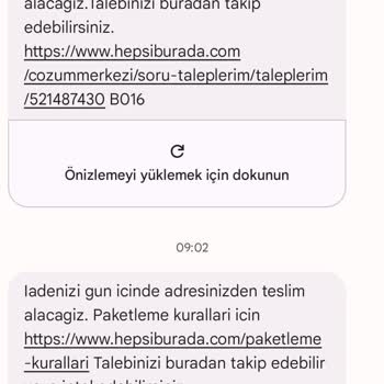 hepsiJET Hepsiburada İade Kargomu Almaya Gelmiyor