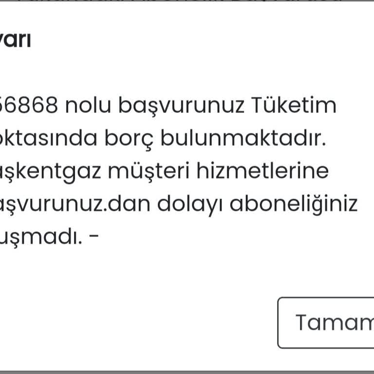 Başkent Doğalgaz Abonelik Başvurusu Yapamıyorum!