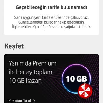 Vodafone'da Daha Düşük Tarifeye Geçiş Sorunu